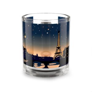 Romantic Parisian Night Glass Mug - 10oz