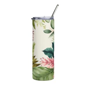 Floral Stainless Steel Tumbler - 20oz Insulated Travel Mug