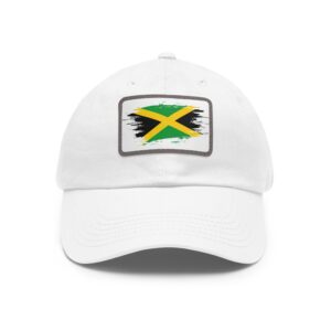 Jamaican Flag Dad Hat with Leather Patch - Casual Summer Style