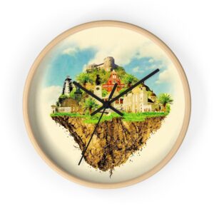 Floating Island Wall Clock - Unique Home Decor for Nature Lovers