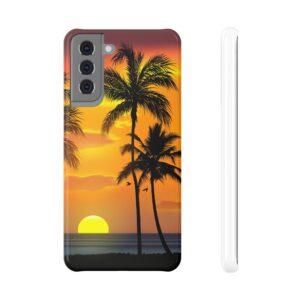 Tropical Sunset Phone Case – Slim Snap Case with Palm Tree Design