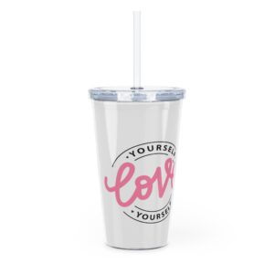 Plastic Tumbler with Straw