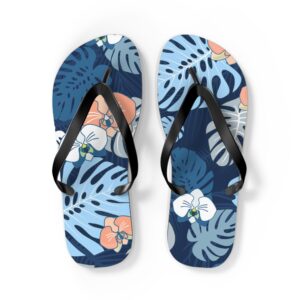 Tropical Floral Flip Flops - Summer Beach Sandals