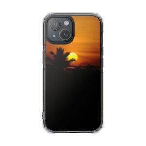 Sleek Magnetic Clear Impact Cases - Sunset Design for Phone Protection